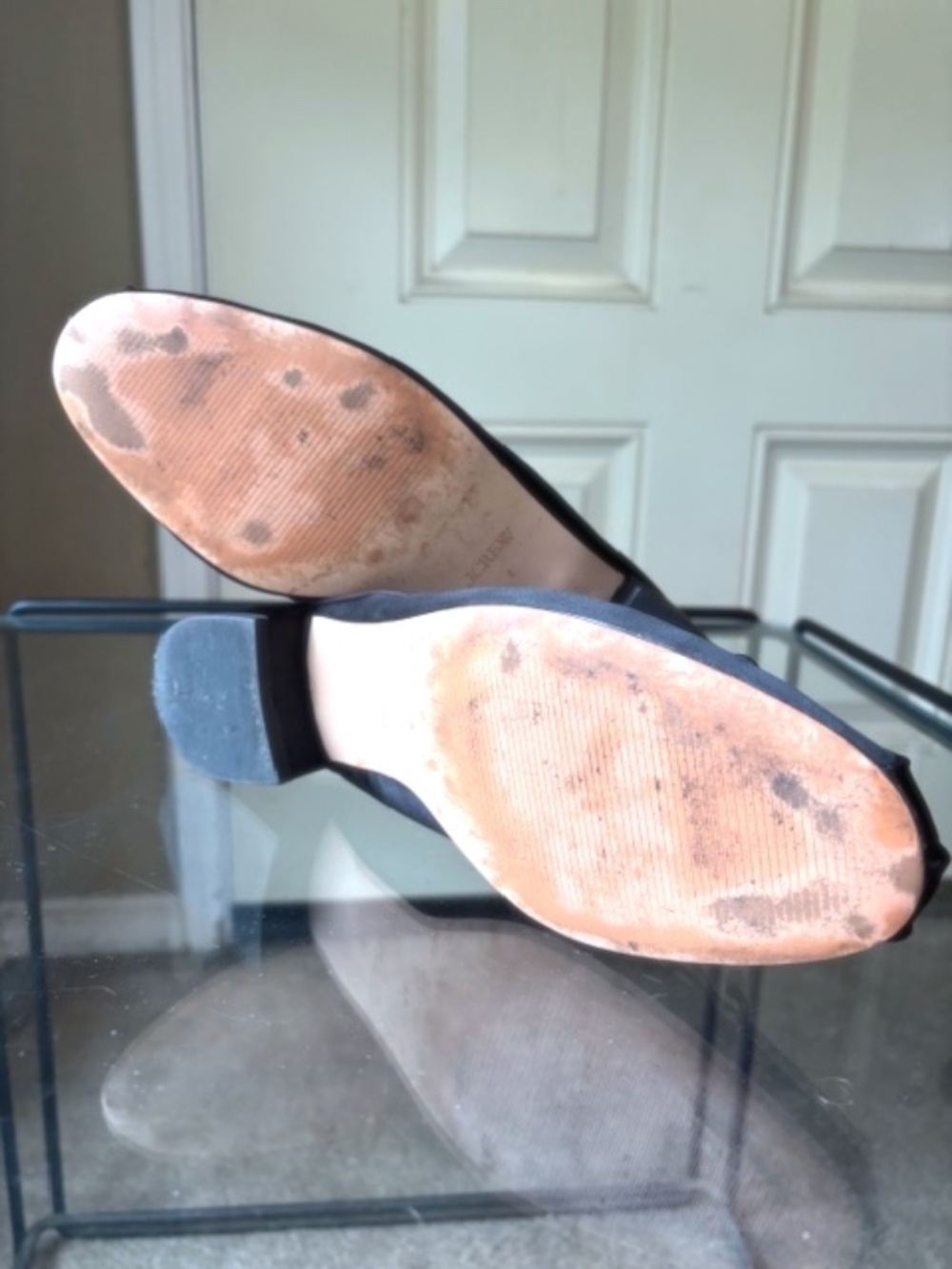 $148 J CREW Teagan Ballet Flat Mules in Black Satin EUC/sz 8 - Picture 10 of 13